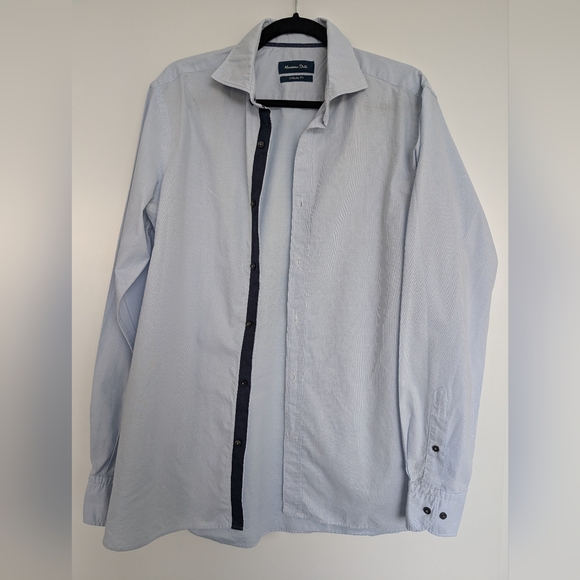 Massimo Dutti Light Blue Shirt L - Picture 3 of 7